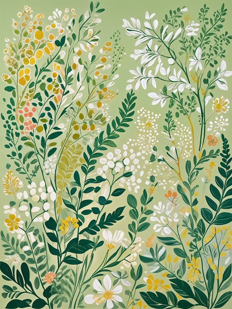 Green Botanical Whispers