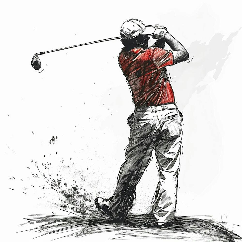 Golfeur en plein Swing 3