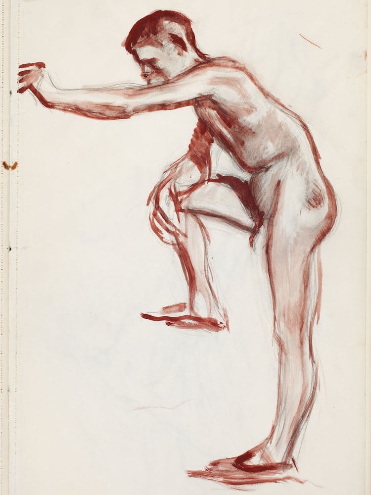 Alaston Miesmalli, 1902 1909part Of A Sketchbook By Magnus Enckell