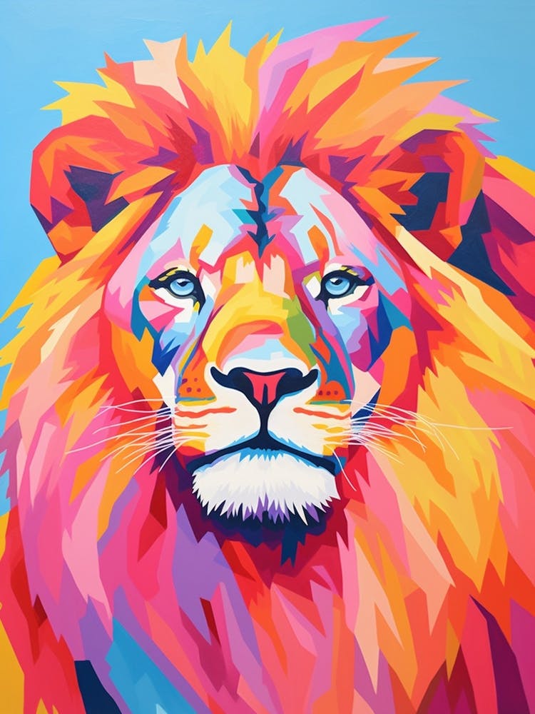 Vivid Bright Lion In The Sunset 3