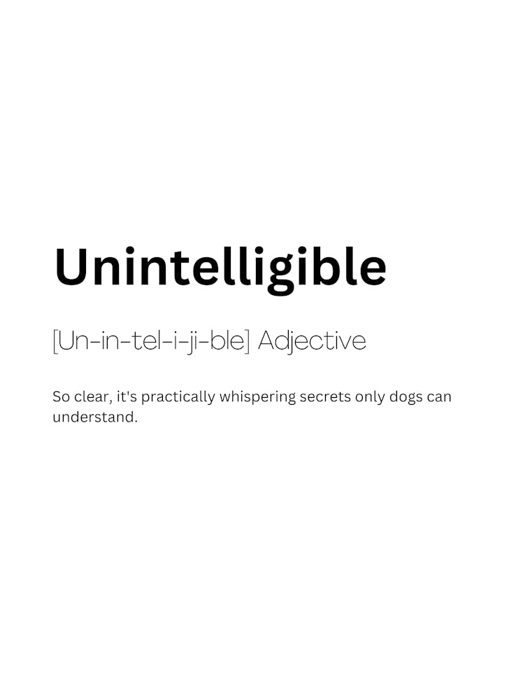 Unintelligible Definition Meaning