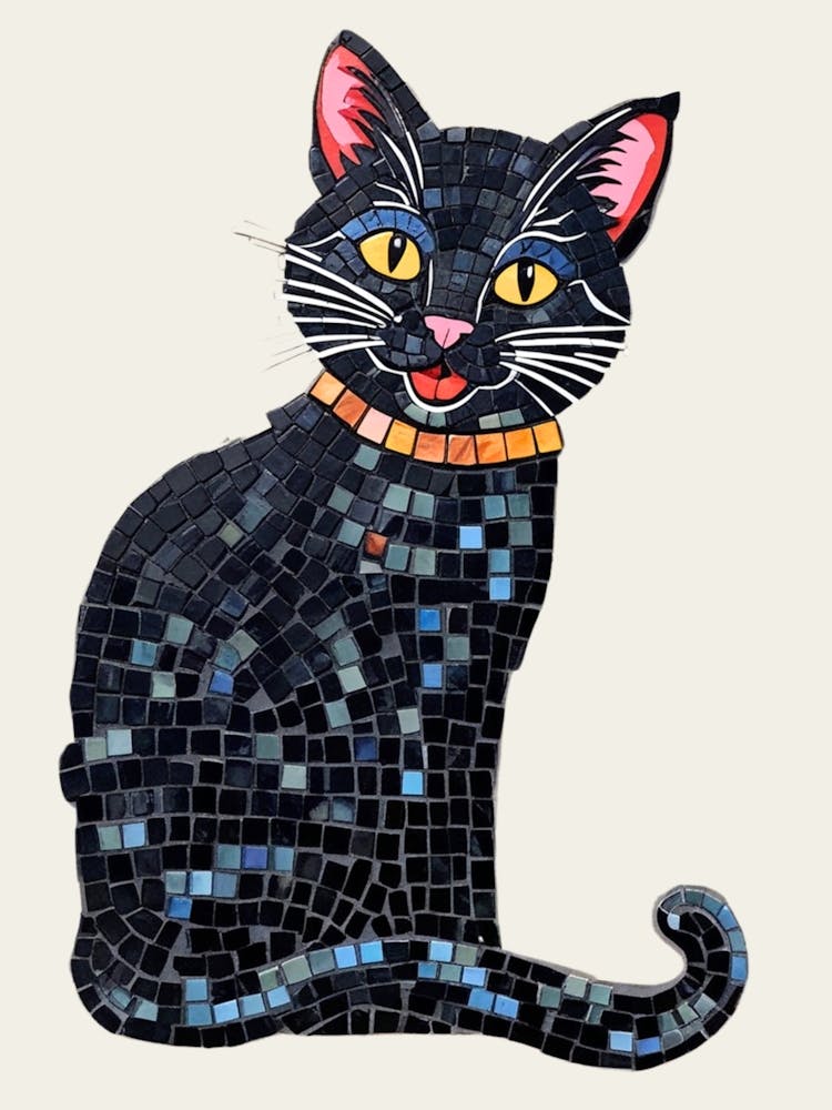 Black Cat Mosaic 3
