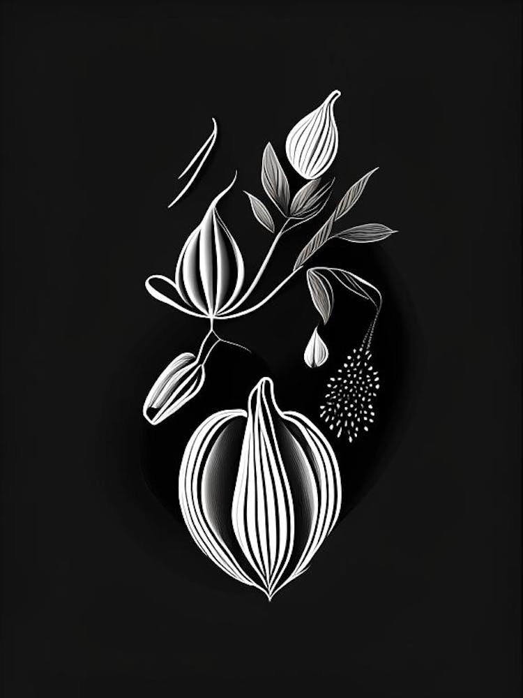 Black Cardamom Spices And Herbs Retro Minimal 3