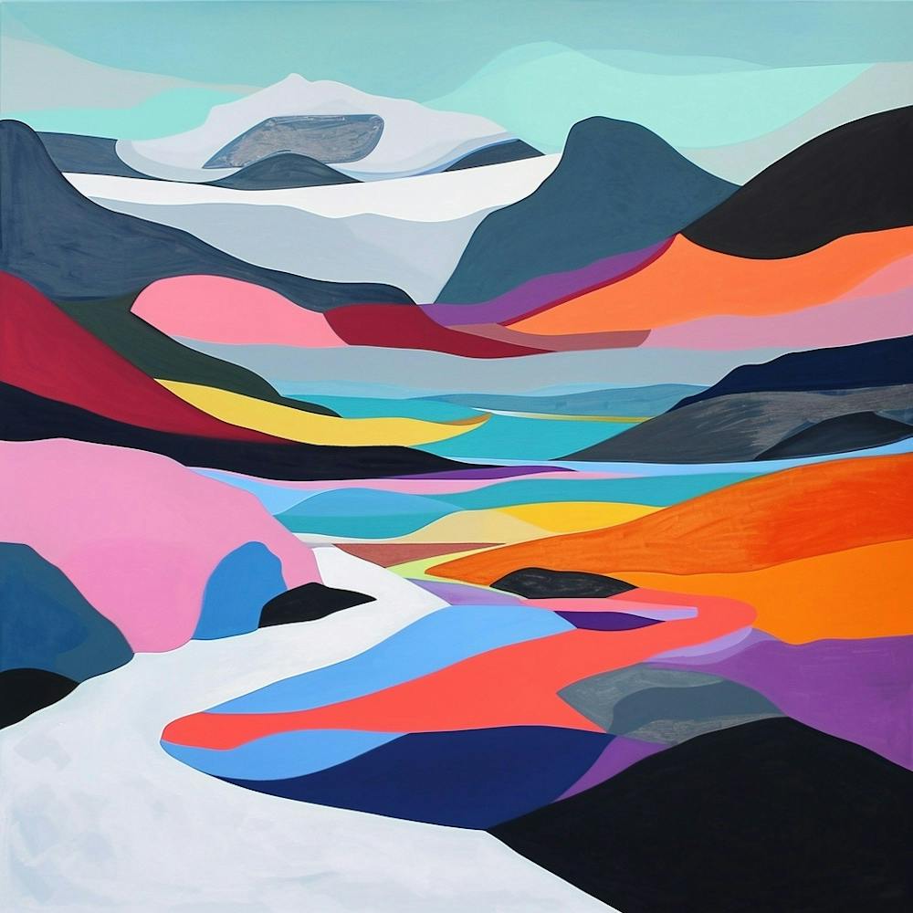 Colourful Abstract Vatnajkull National Park Iceland 2