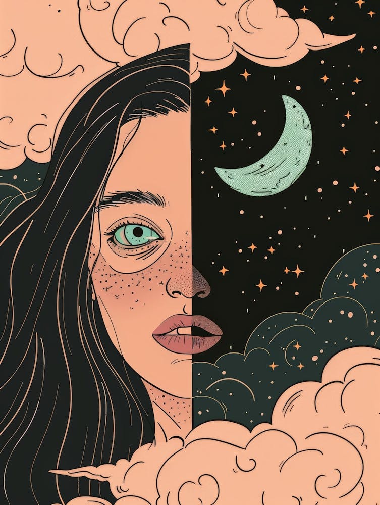 Girl And A Moon