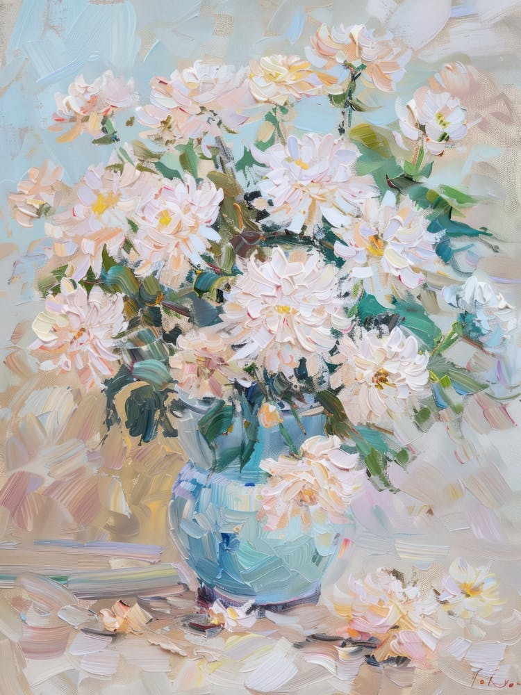 A World Of Flowers Chrysanthemum 3 Painting