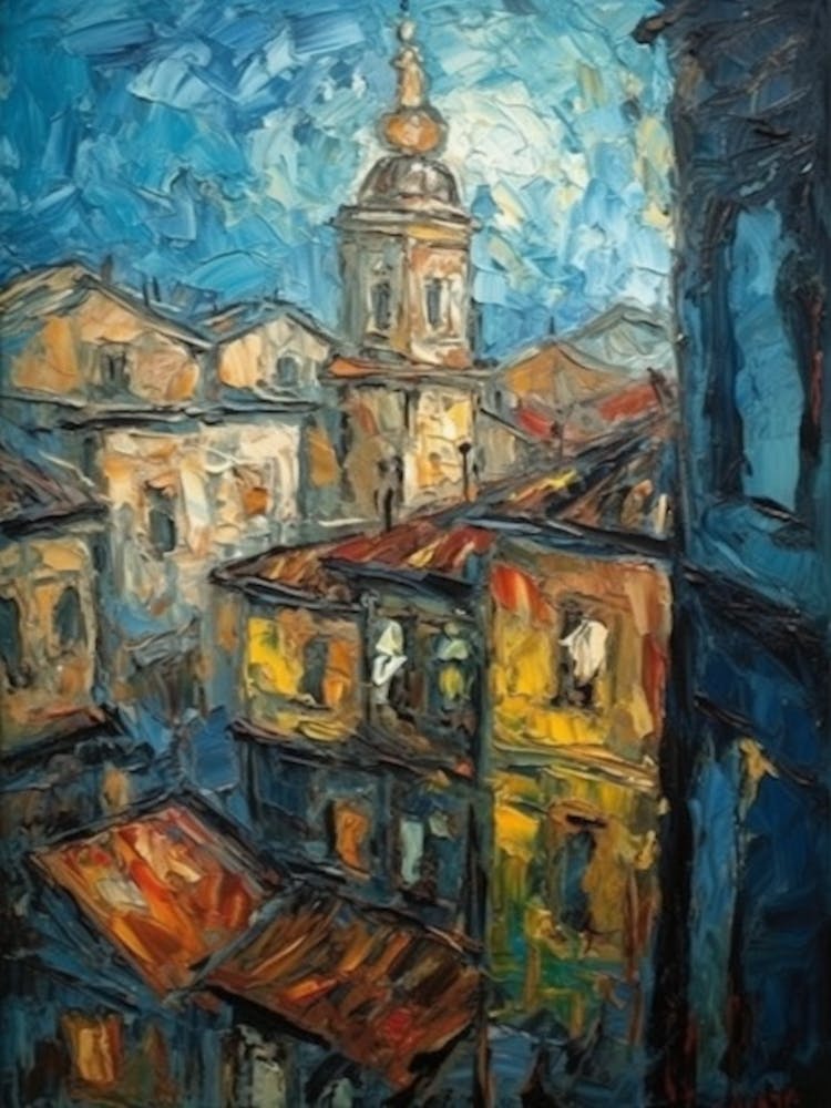 Window View Of Istanbul In The Style Of Expressionism 3