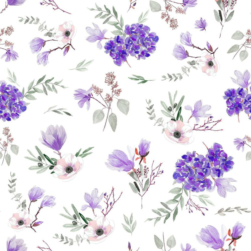 Geranienblüten Weiß Lila