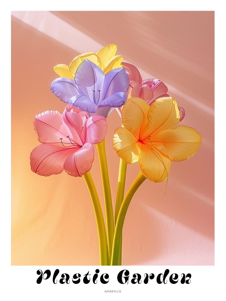 Verträumte aufblasbare Blumen Poster Amaryllis 5