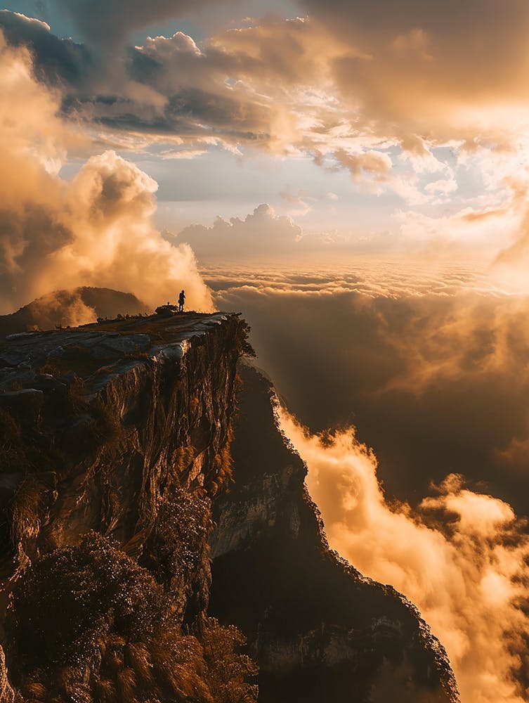 Sunset Over The Mountains