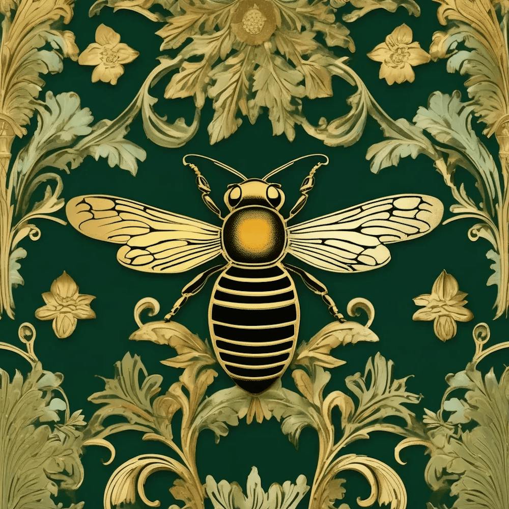 William Morris Insektenbiene Kunstdruck