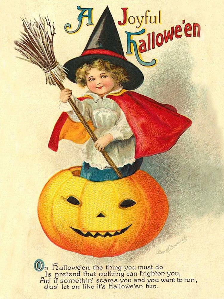Joyful Halloween Greeting With A Poem
