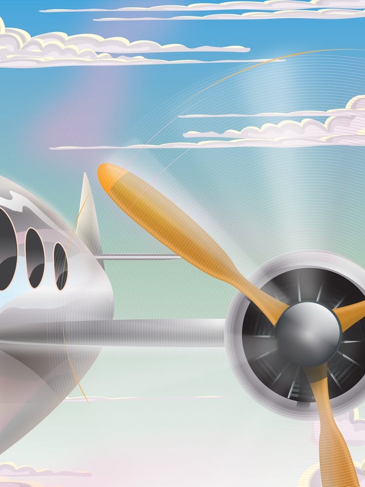 Flugzeug am Himmel 1
