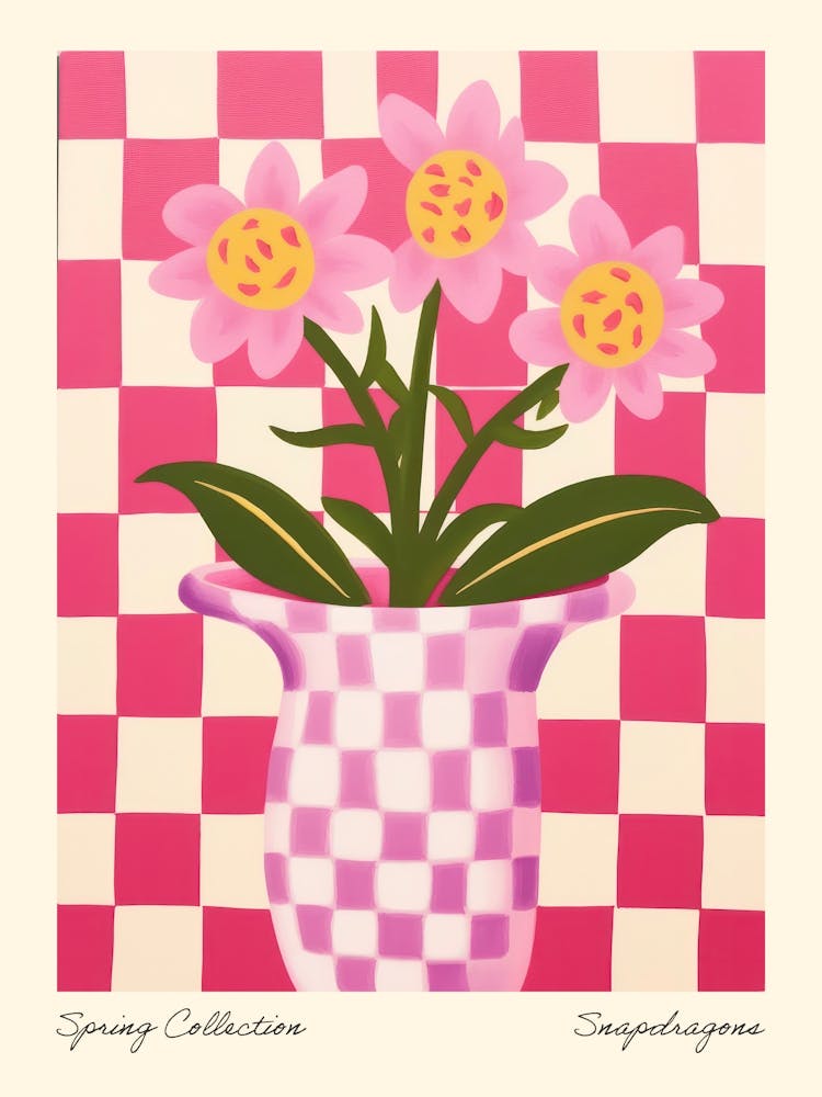 Spring Collection Snapdragons Flower Vase 3