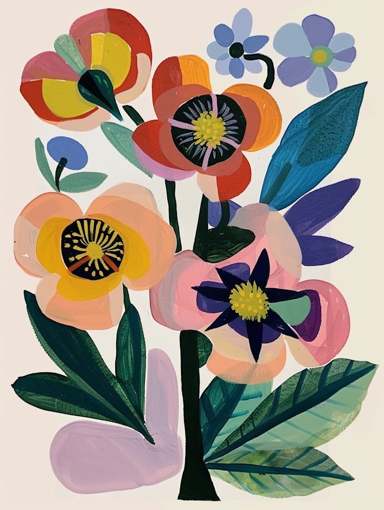 Painted Florals Hellebore 4