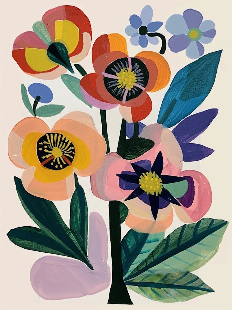 Painted Florals Hellebore 4