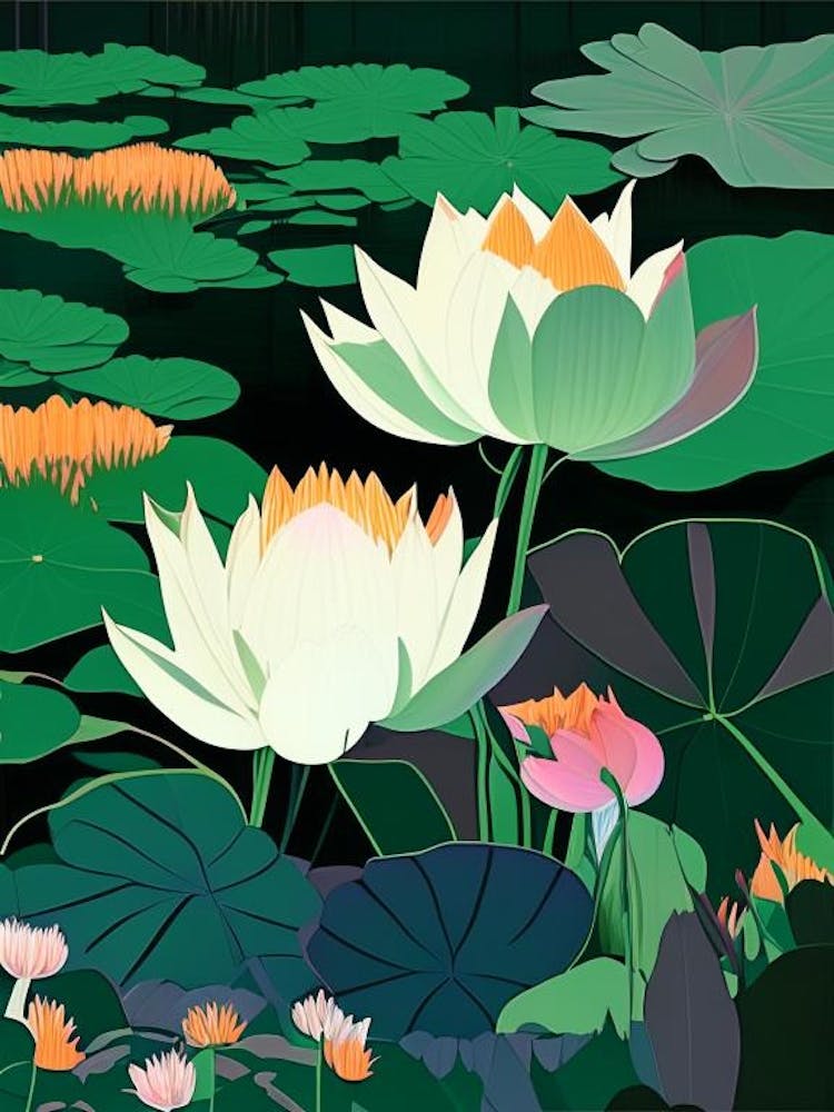 Lotus Flowers In Park Fauvism Matisse 8