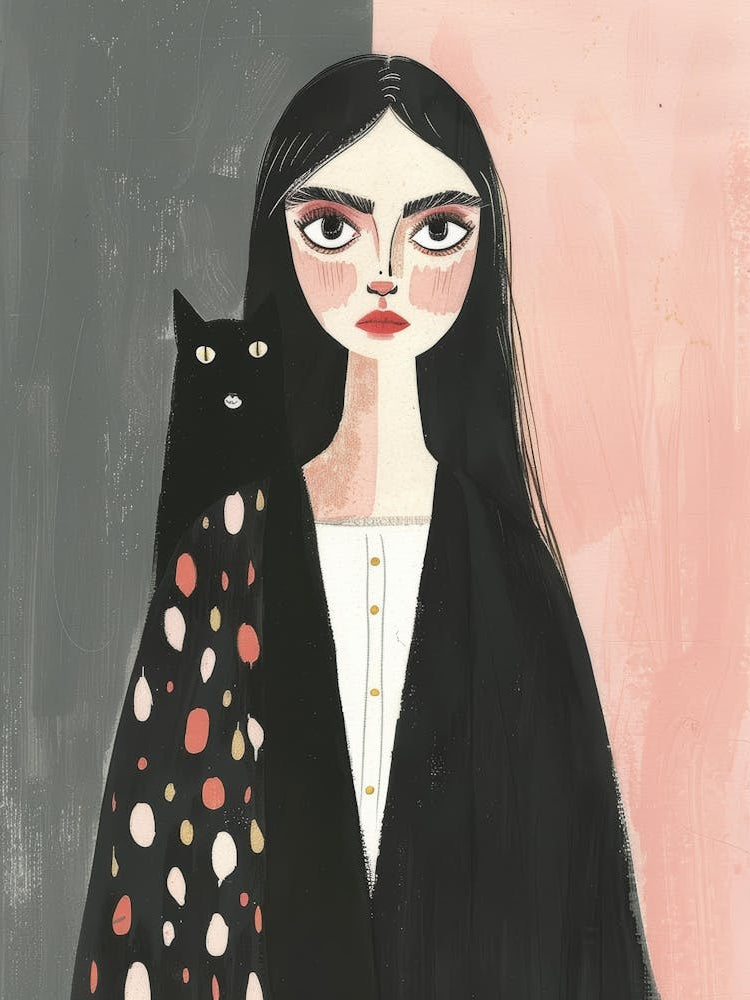 Girl With A Cat 2