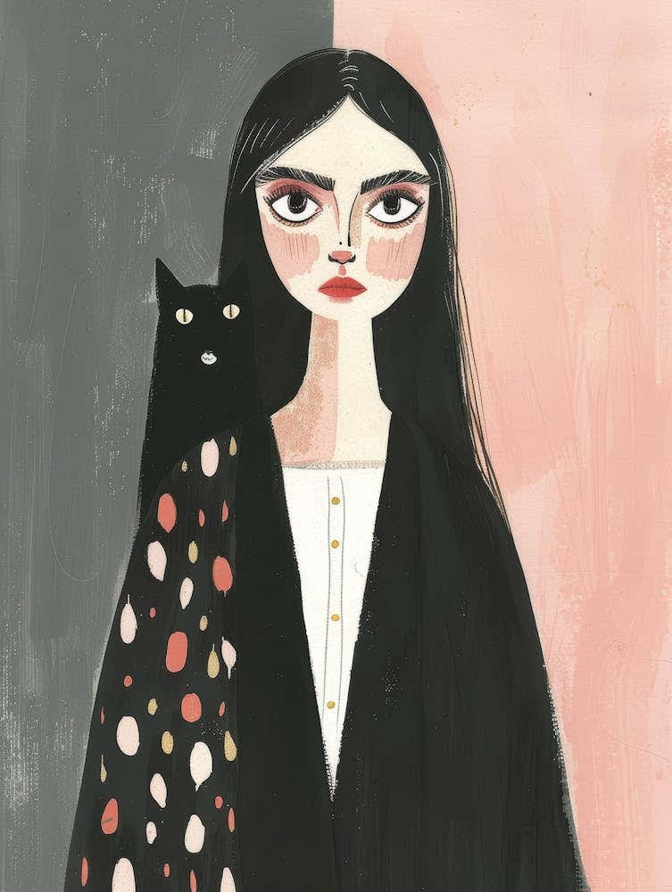 Girl With A Cat 2