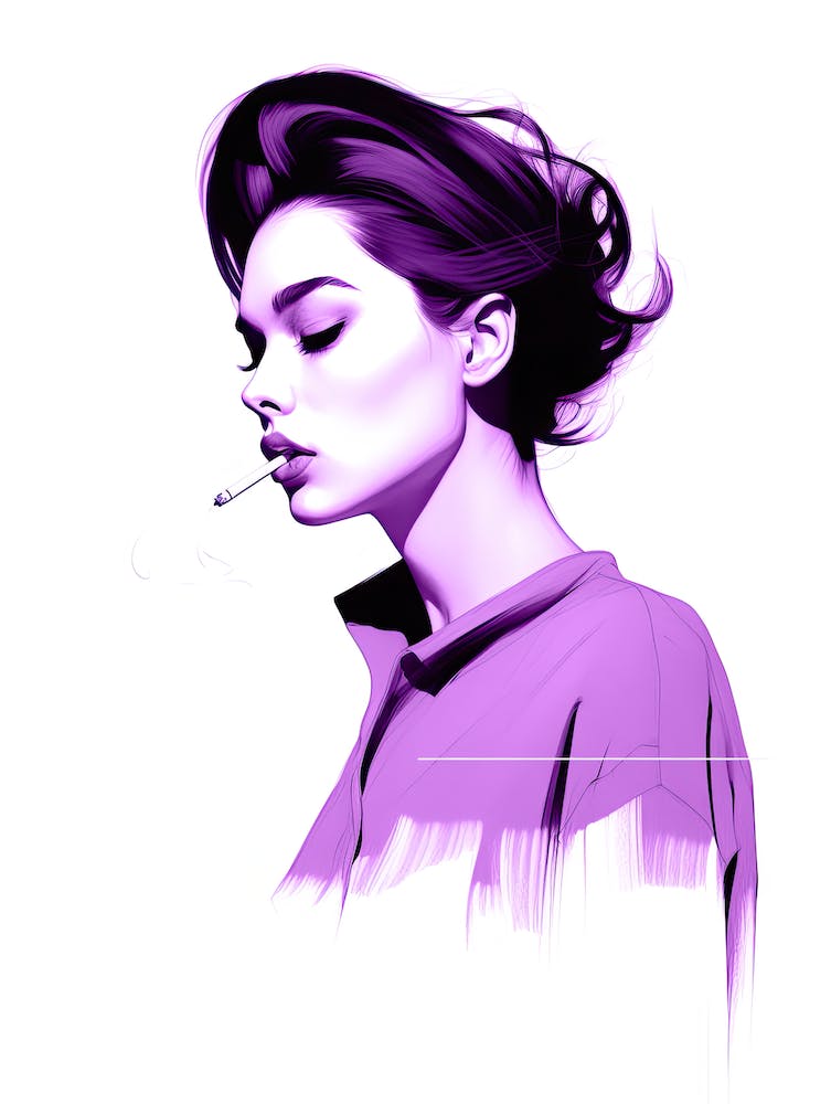 Girl Smoking A Cigarette