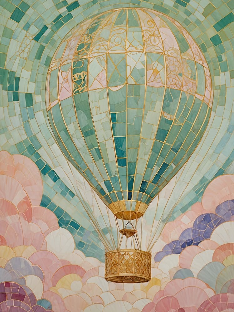 Mosaik Pastell Heißluftballon
