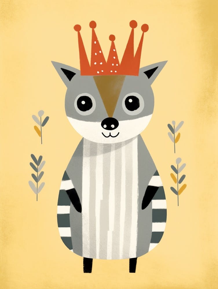 Little Lemur 2 Wearing A Crown
