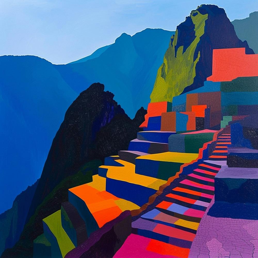 Abstract Travel Collection Machu Picchu Peru 1