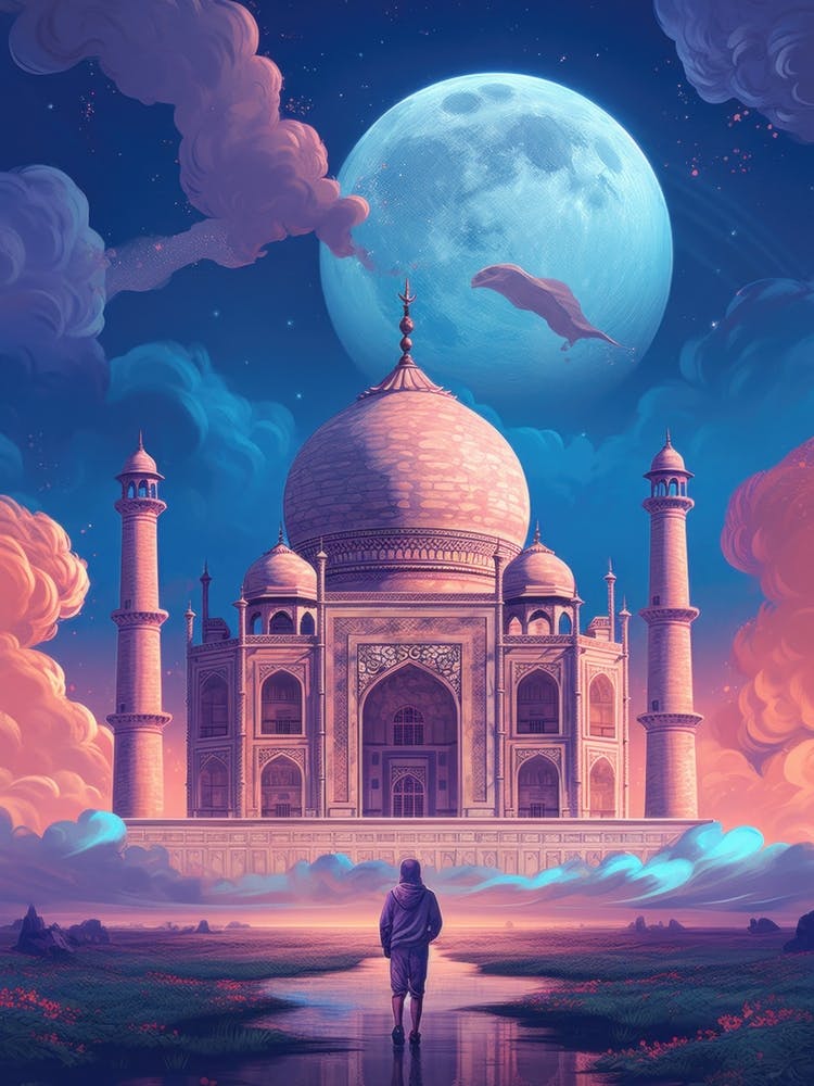 Taj Mahal India Painting