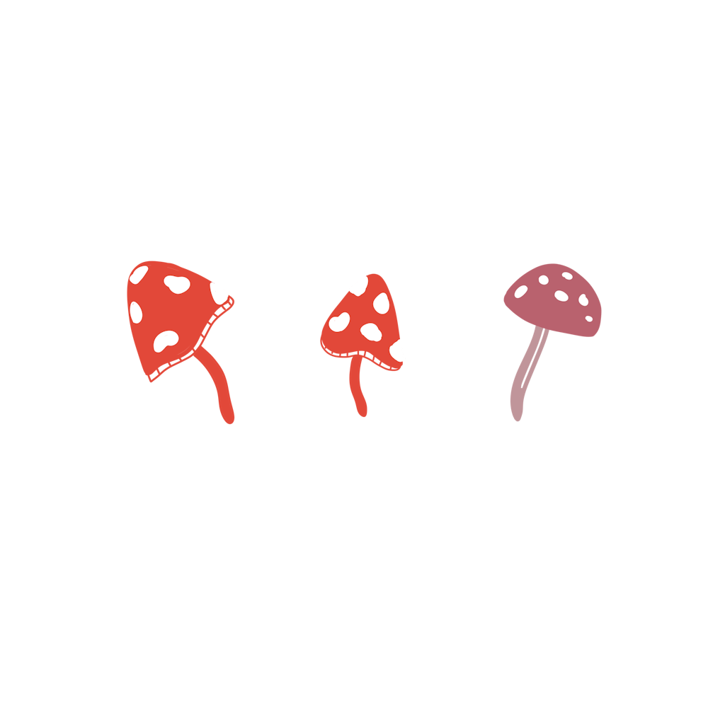 Simple Red Mushrooms