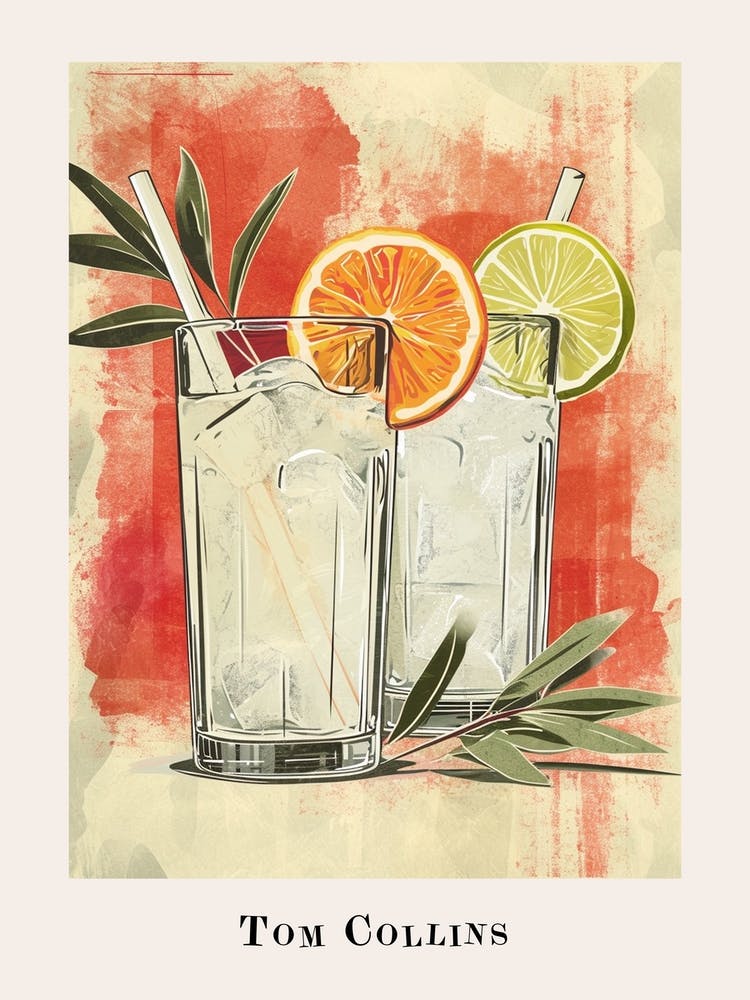 Tom Collins Tile Illustration