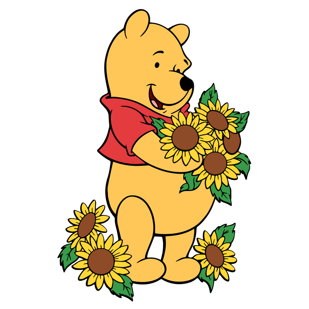 Winnie The Pooh Sunflowers