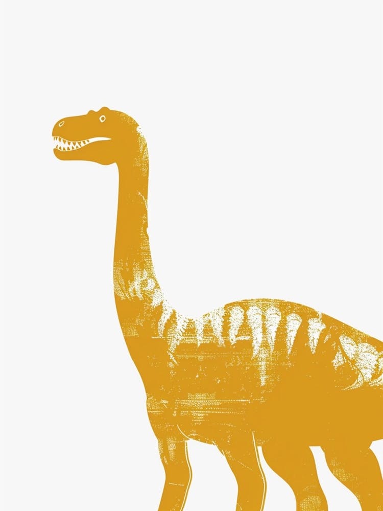 Mustard Dinosaur Silhouette 1