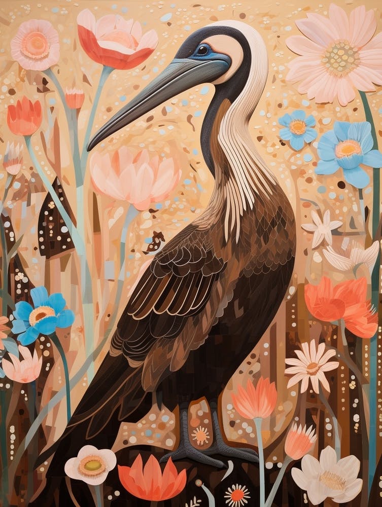 Brown Pelican 2 Detailed Bird Painting