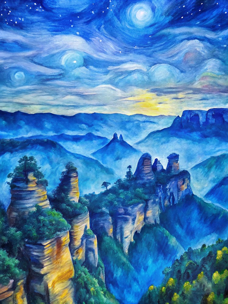Van Gogh Blue Mountains National Park Australia