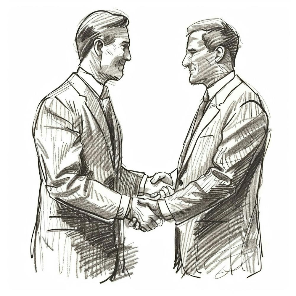 Two Businessmen Shaking Hands 1