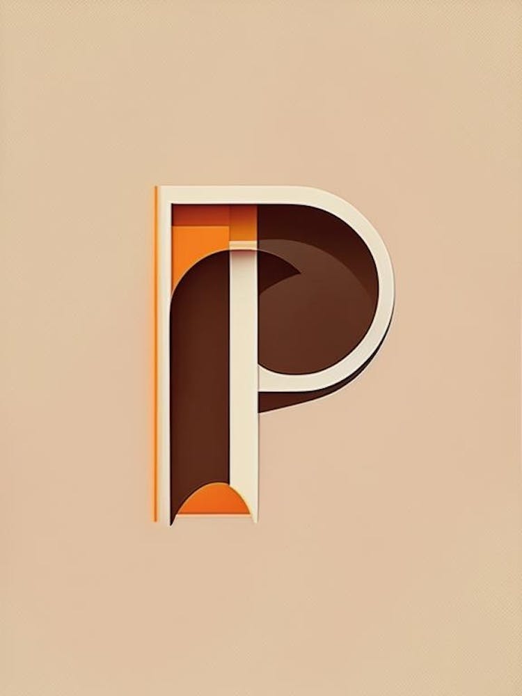 P, Letter, Alphabet Retro 2