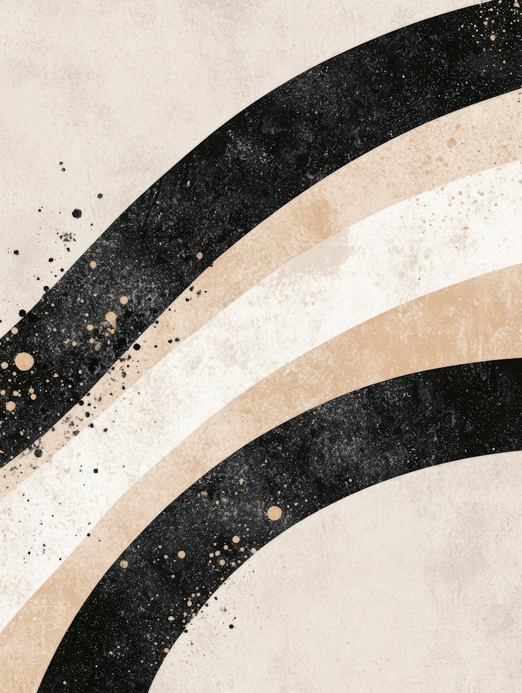 Abstract Black And White Painting 35