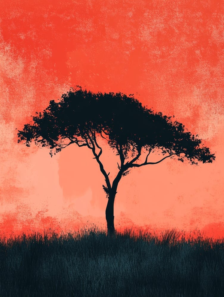 Acacia Tree Canvas Print 2