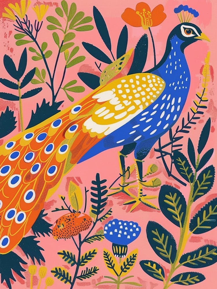 Spring Birds Peacock 3