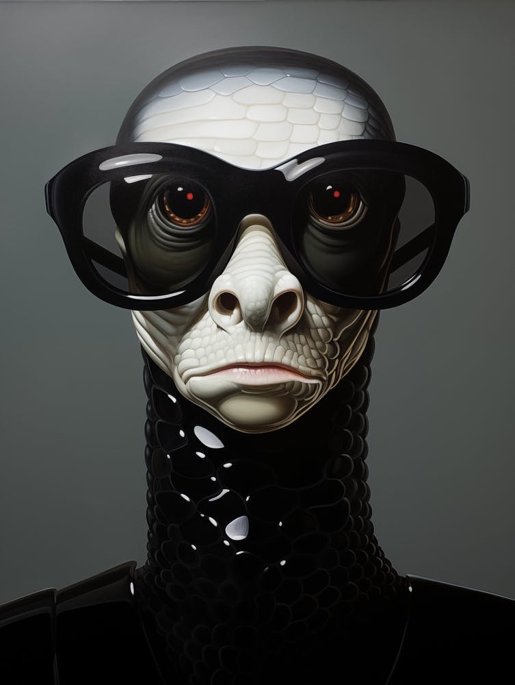 snake in glasses