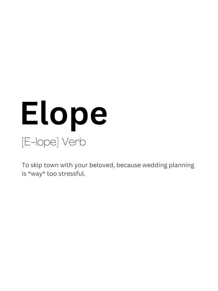 Elope Definition Meaning 1