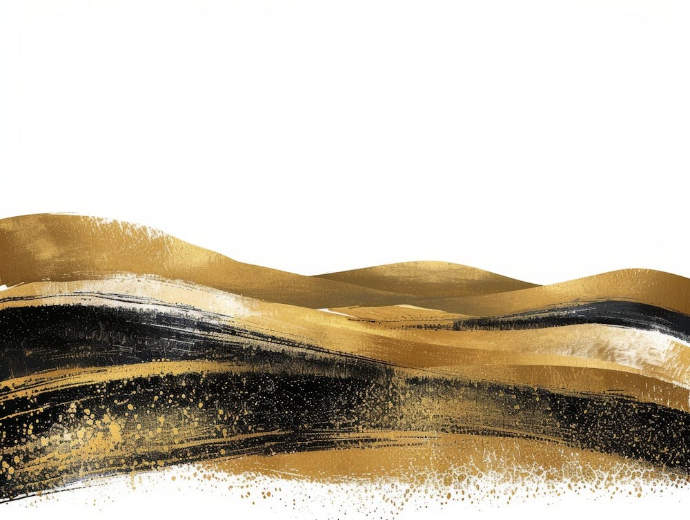 Or et Noir Impression sur Toile 40