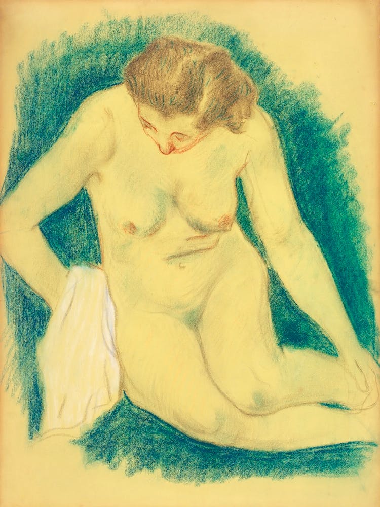 Seated Nude Seen from Above (ca. 1888–1889), Paul Gauguin