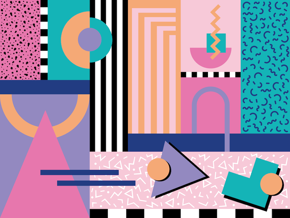 Memphis Pattern Retro Dreamwave 90s Vintage Artwork