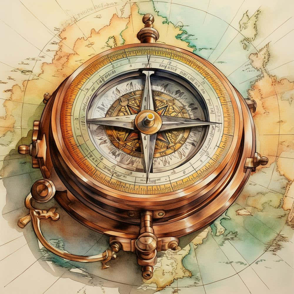 Vintage Maritime Compass 1