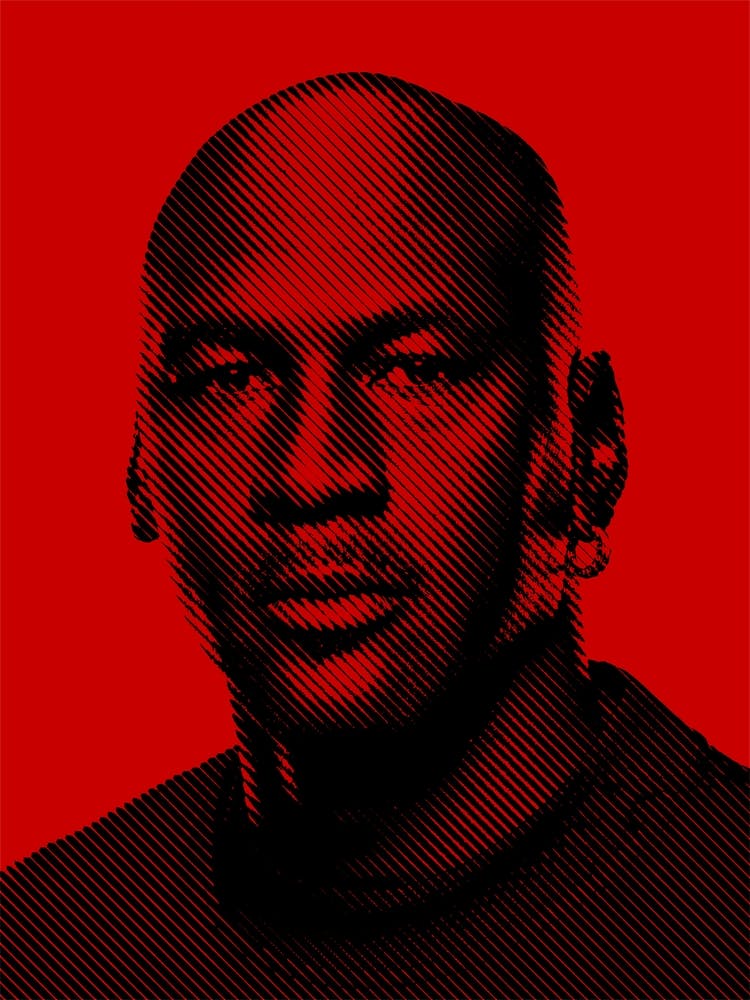 Michael Jordan American Basketball Player Legend in Line Illustration