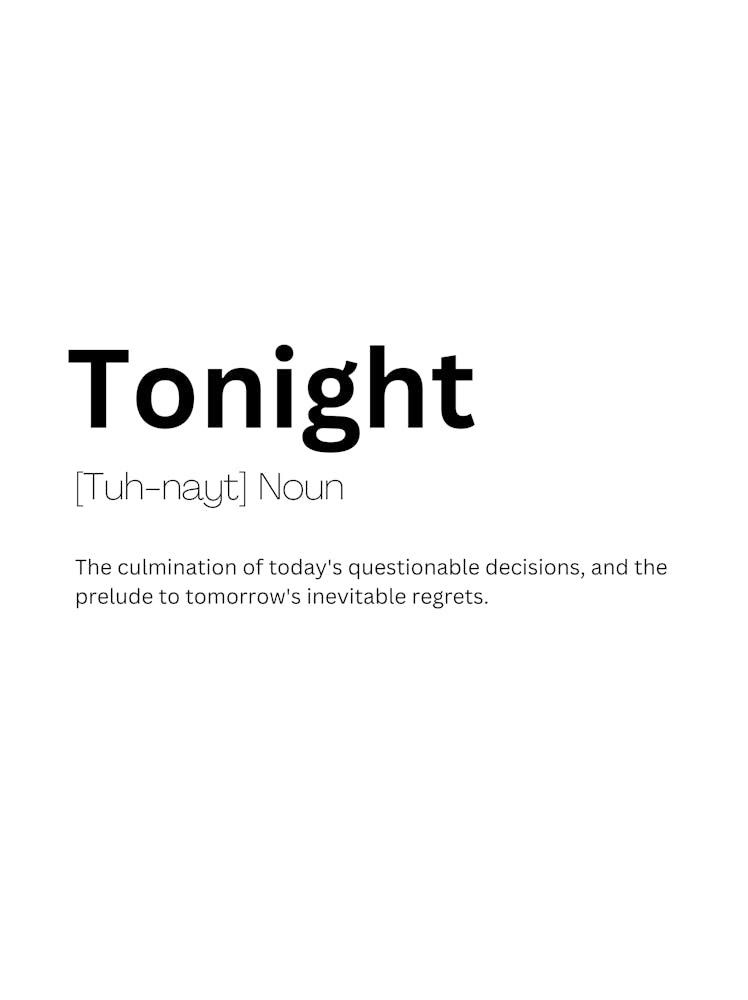 Tonight Definition Meaning