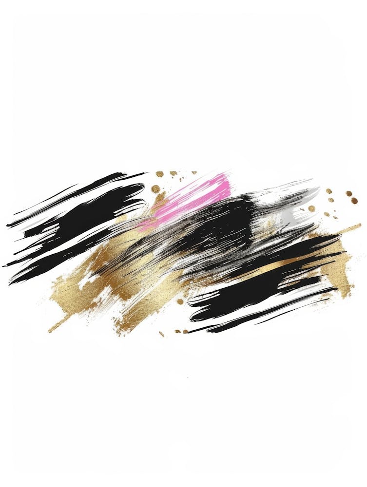Goldene Und Schwarze Pinselstriche 15