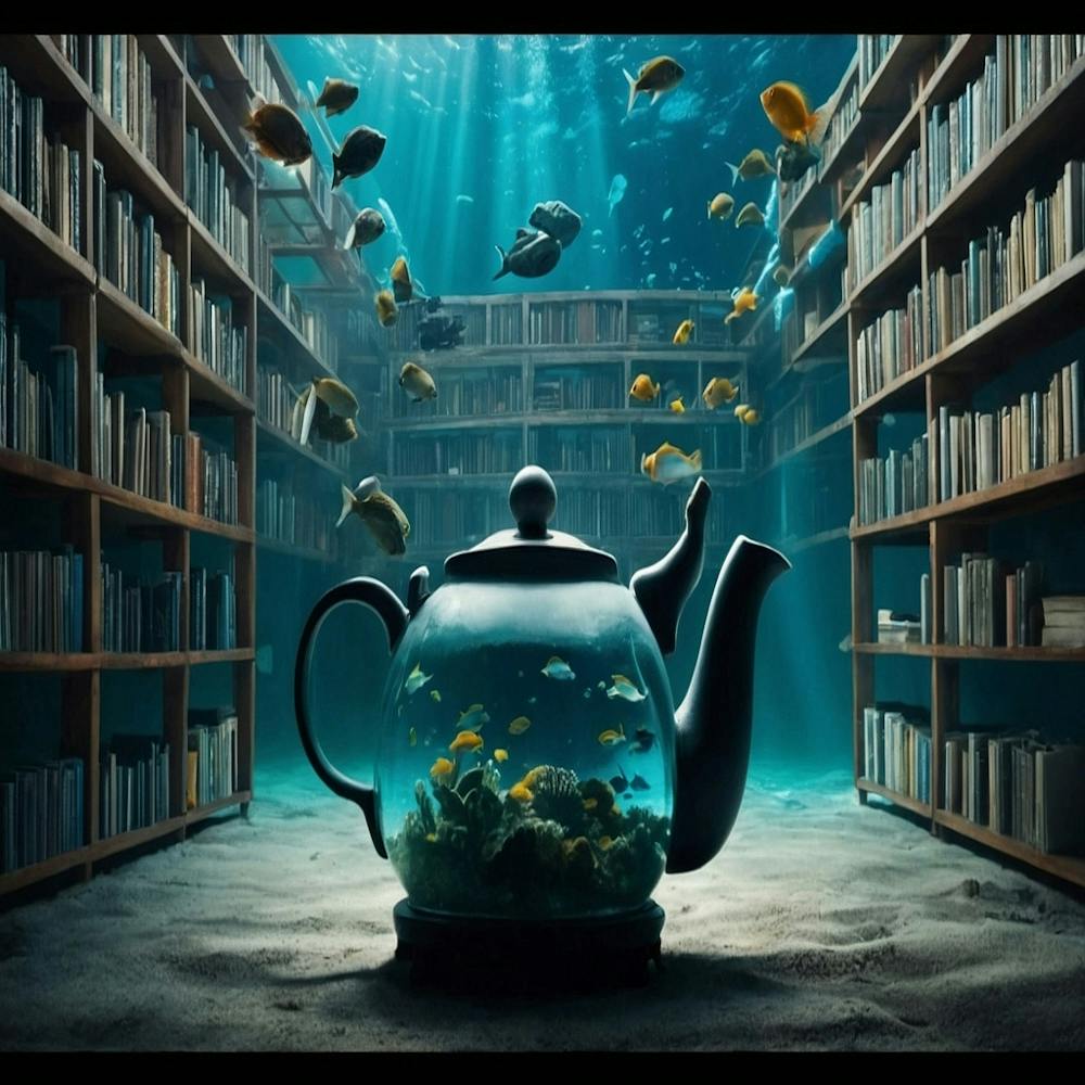 Default An Underwater Library With Fish Browsing The Shelvesa 2