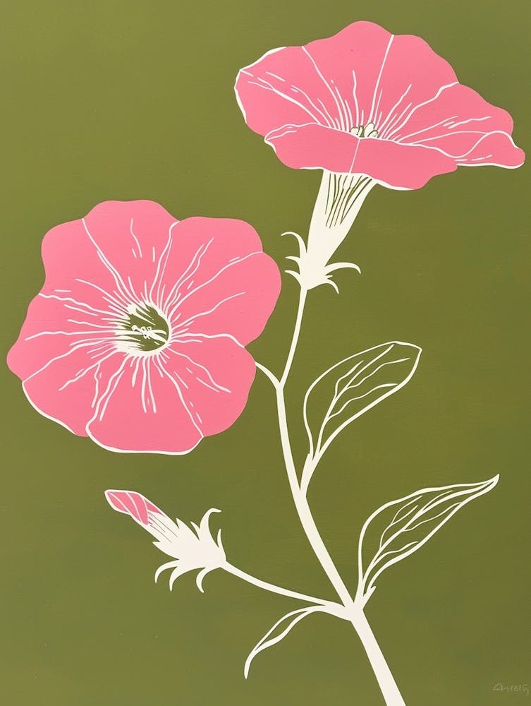 Pink & Green Petunia 2